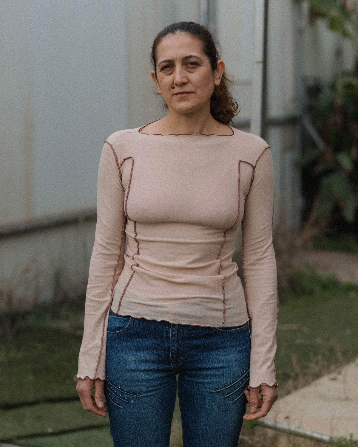 Omato Long Sleeve Rib Top