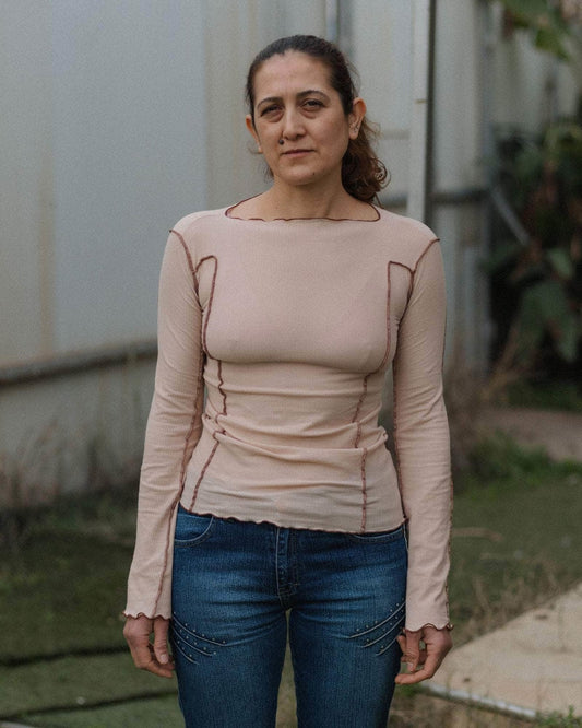 Omato Long Sleeve Rib Top