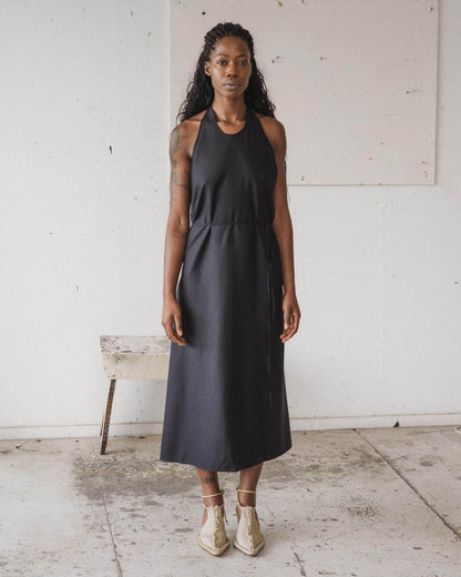 Halter Backless Apron Dress