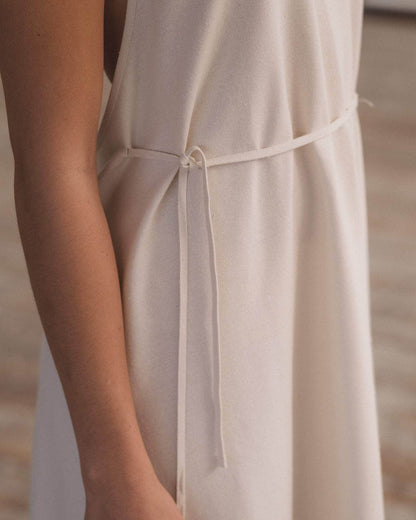 Halter Backless Apron Dress