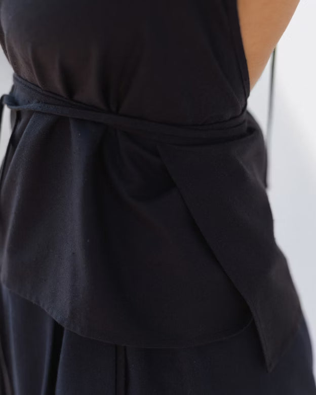 Long Sleeve Backless Apron Top
