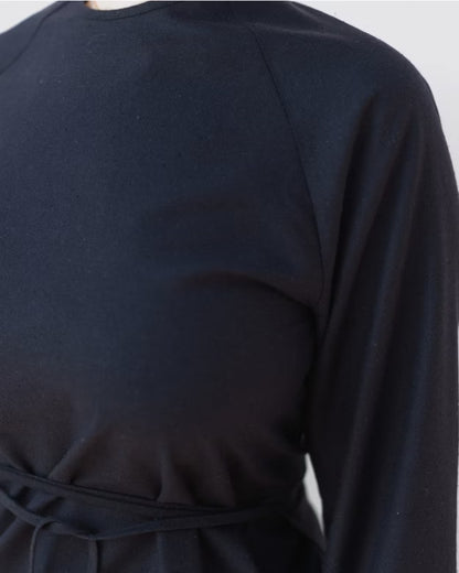Long Sleeve Backless Apron Top
