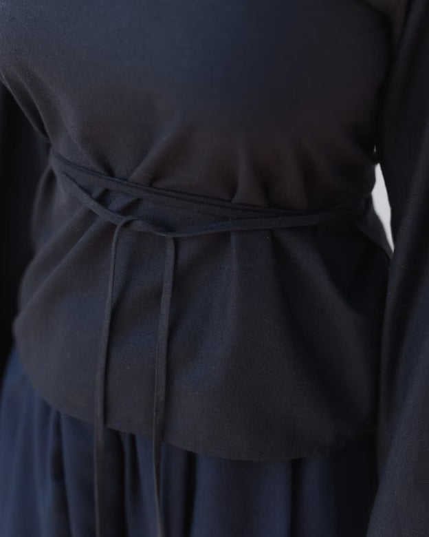 Long Sleeve Backless Apron Top